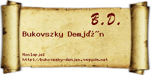 Bukovszky Demjén névjegykártya